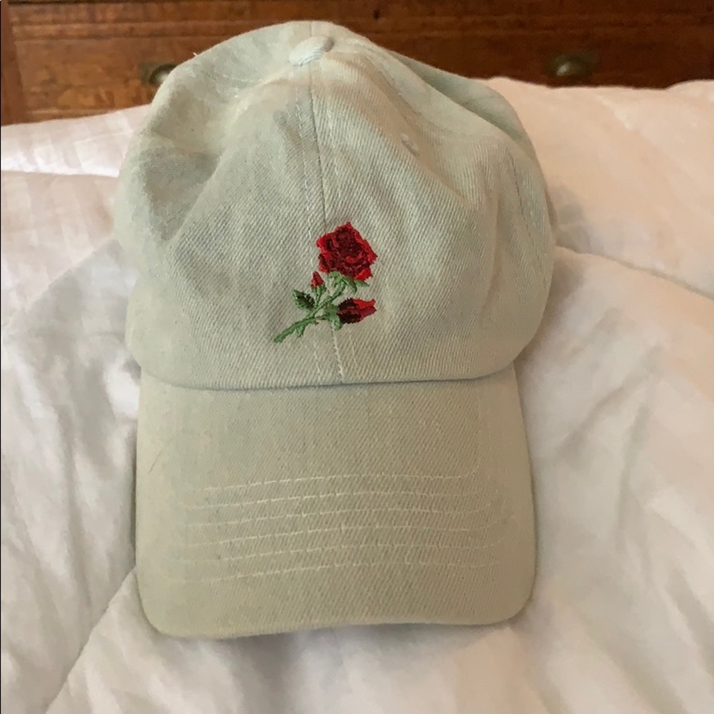 Denim rose hat
